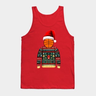 Ugly Christmas Sweater Basketball #1 Tank Top